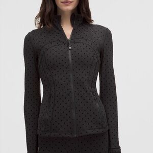 Define Cropped Jacket Nulu Flocked!Lululemon Athletica Black Polka Dot  Jacket